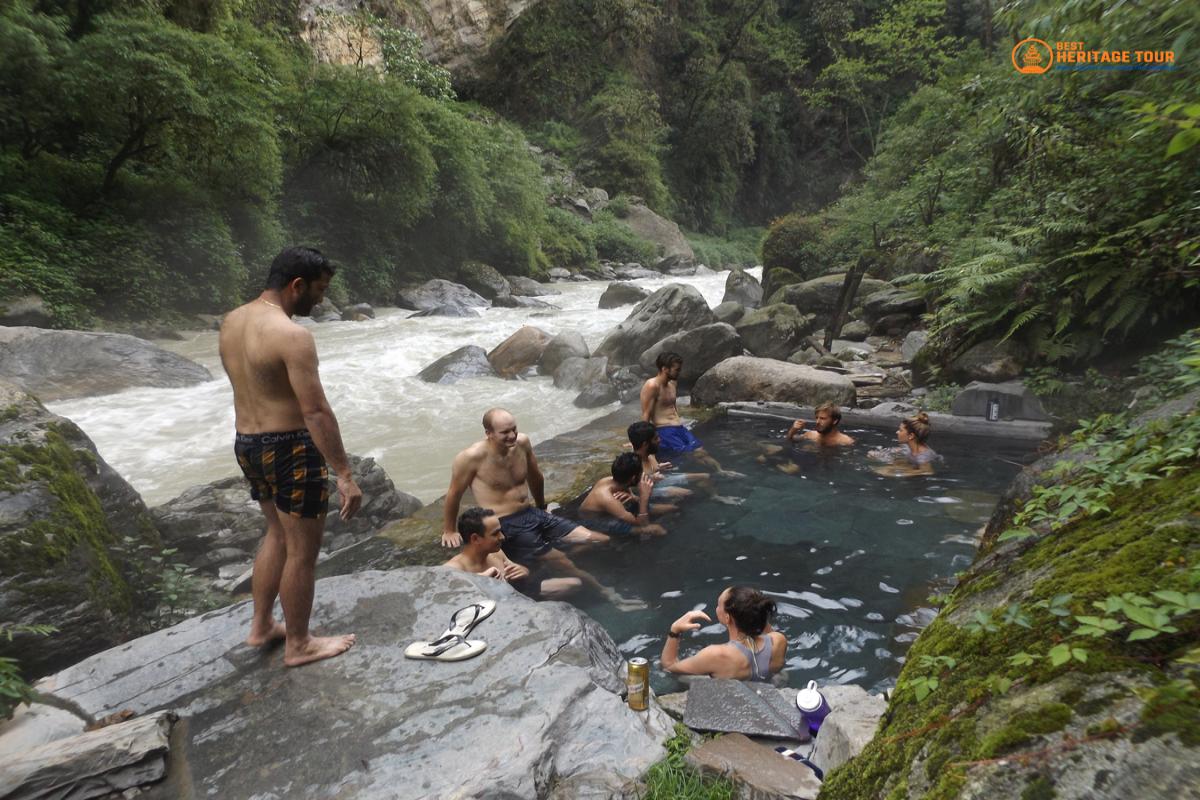 Hot Spring Water on The Way To Annapurna Base Camp