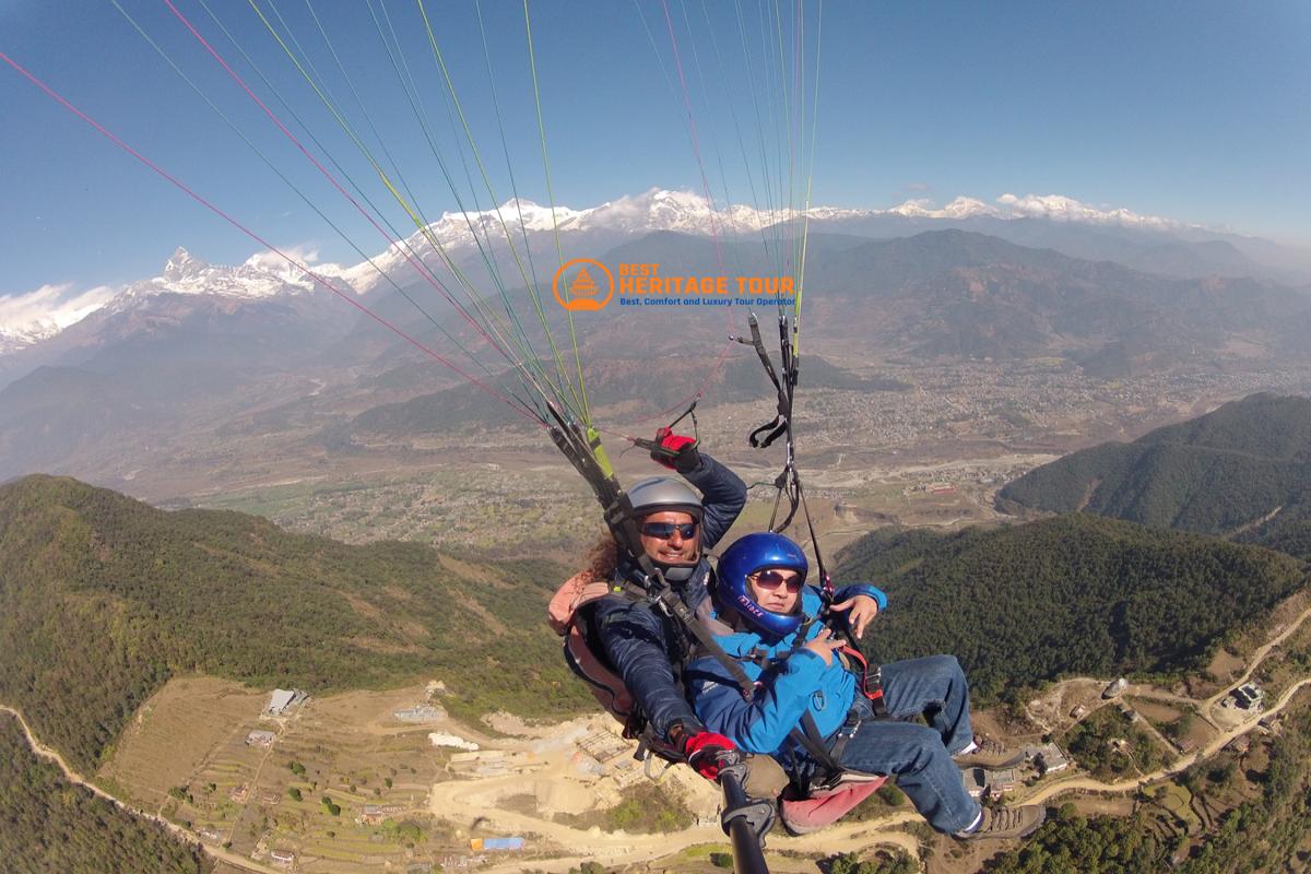 Paragliding View Machapuchhare Himal