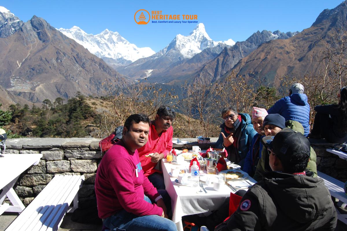 Breakfast at Everest View Point