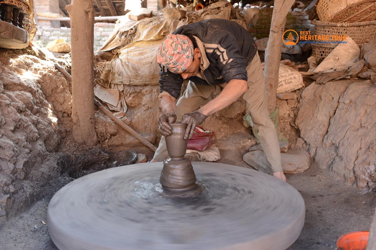 Bhaktapur Durbar Square Making Pot