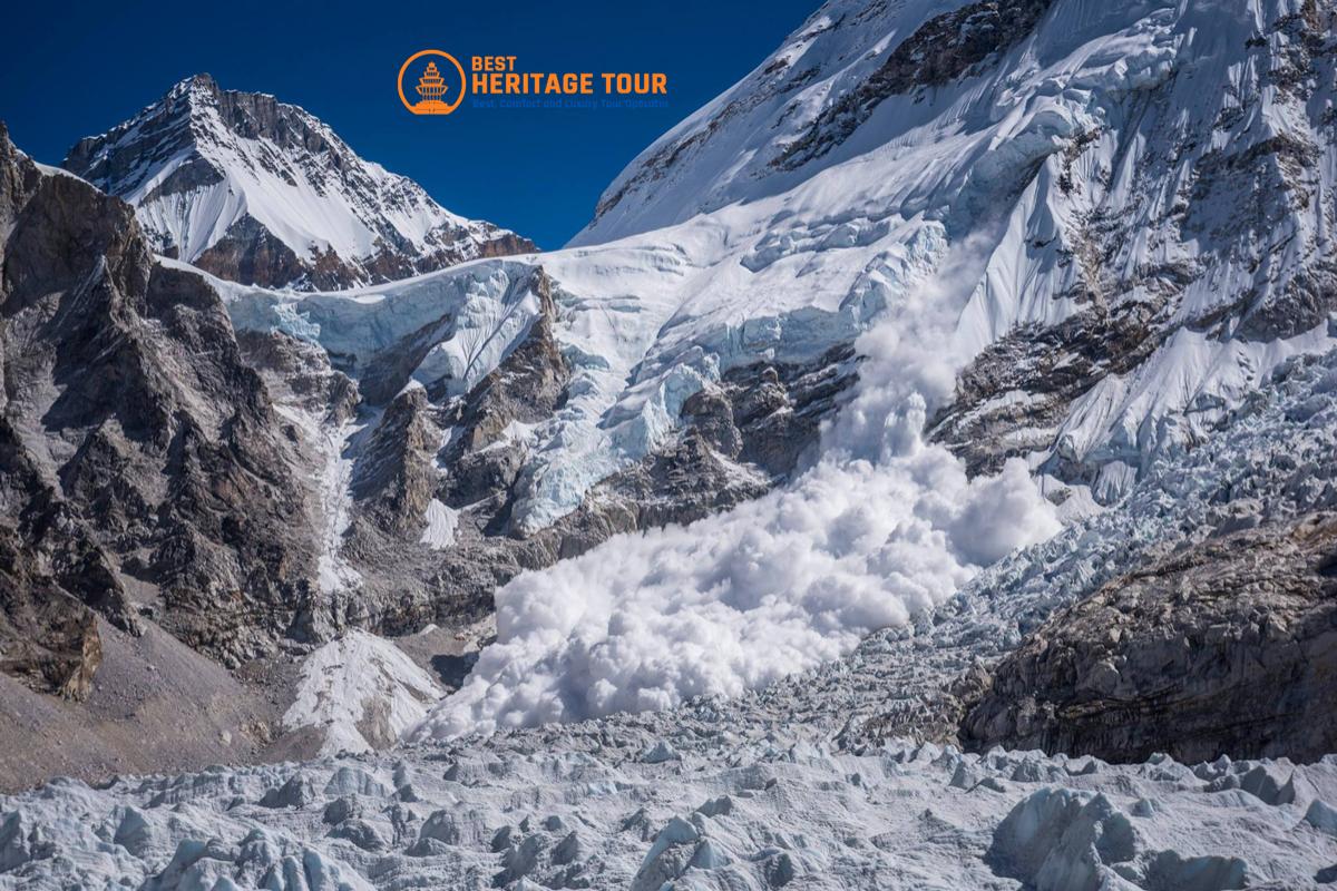 Everest Baswe Camp Snow Landslide